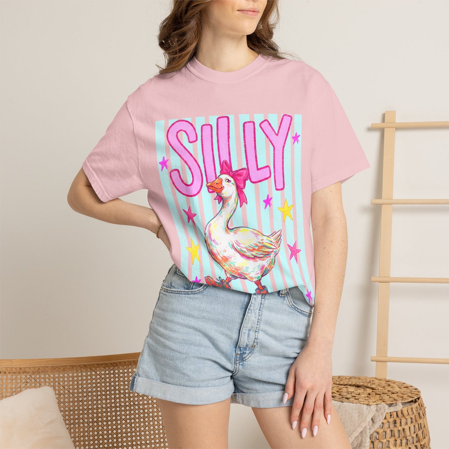 Silly Goose T-Shirt – Cute Retro Duck in Rain Boots Graphic Tee