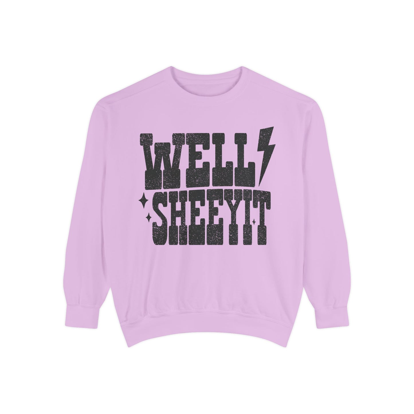 Well Sheeyit Sweatshirt — Retro Distressed Graphic Crewneck