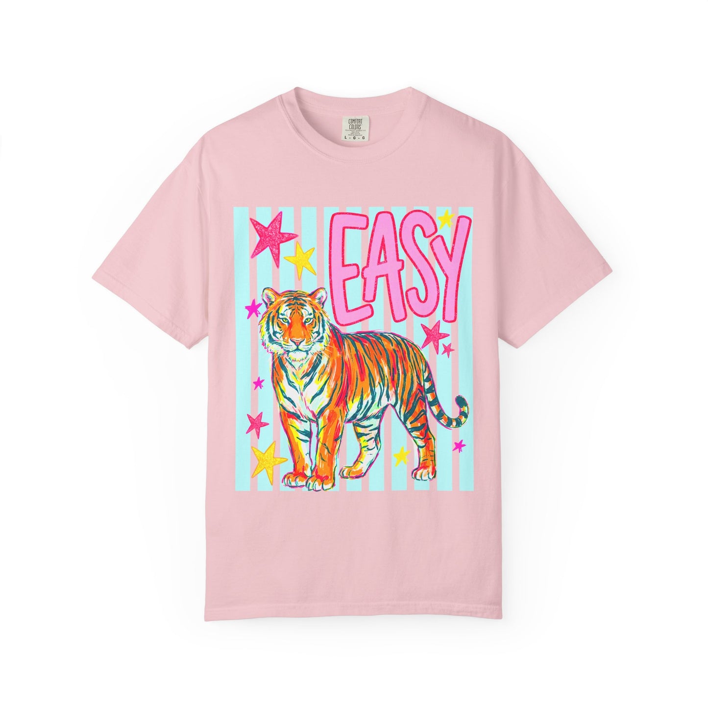 Easy Tiger T‑Shirt — Colorful Retro Tiger Graphic Tee