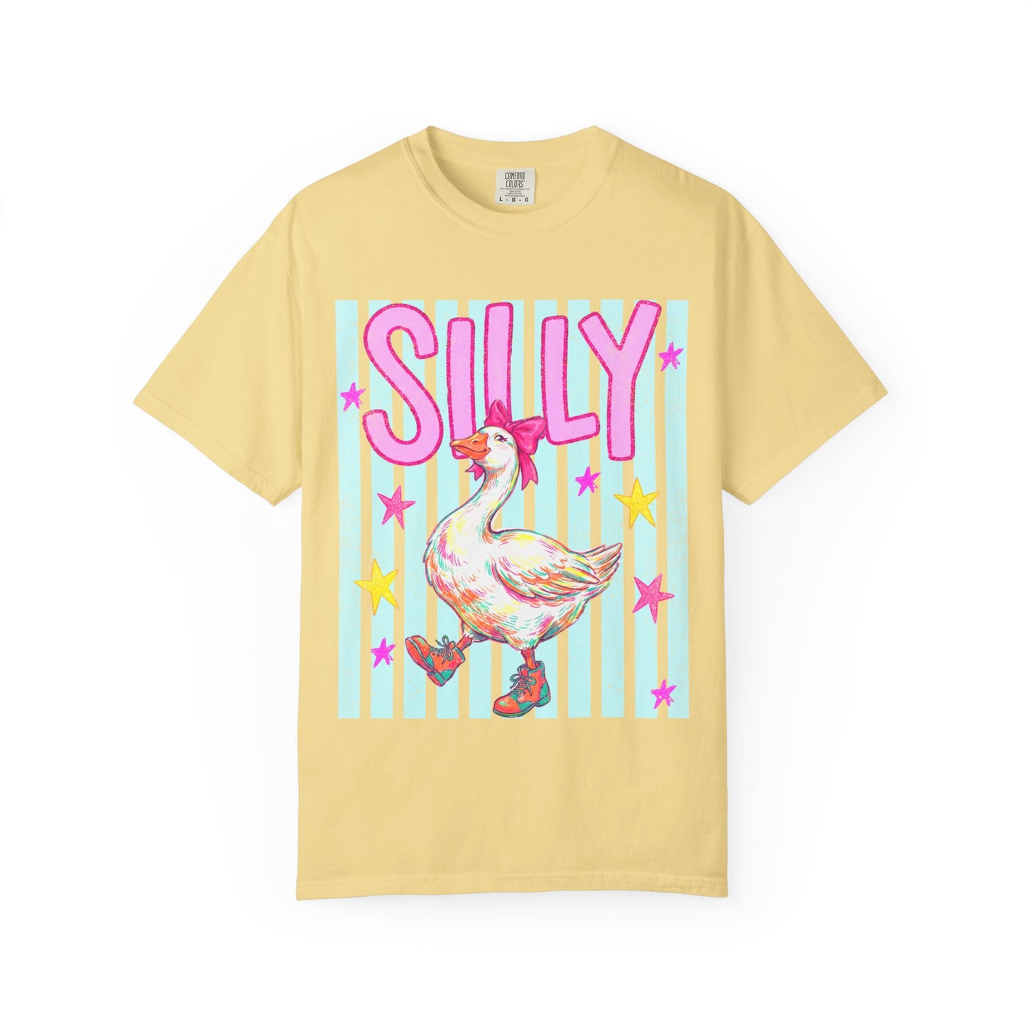 Silly Goose T-Shirt – Cute Retro Duck in Rain Boots Graphic Tee