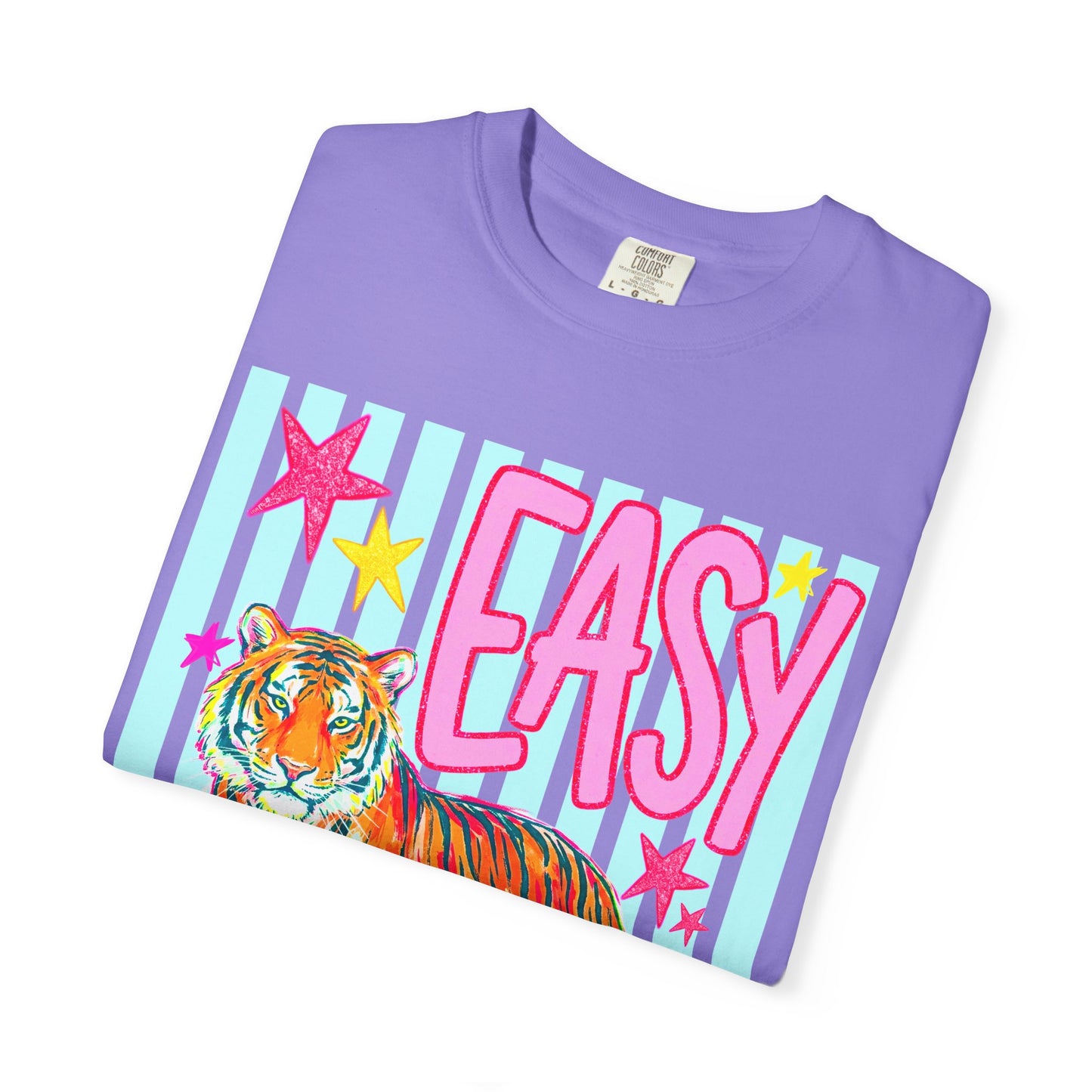 Easy Tiger T‑Shirt — Colorful Retro Tiger Graphic Tee