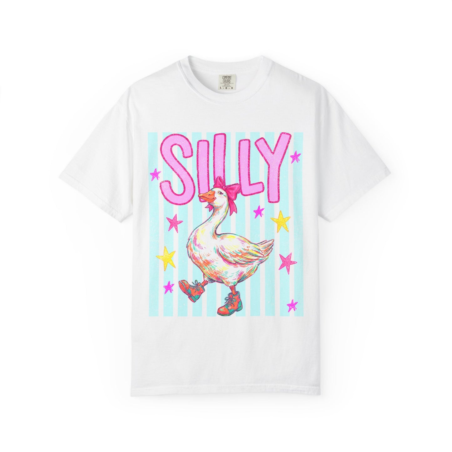 Silly Goose T-Shirt – Cute Retro Duck in Rain Boots Graphic Tee