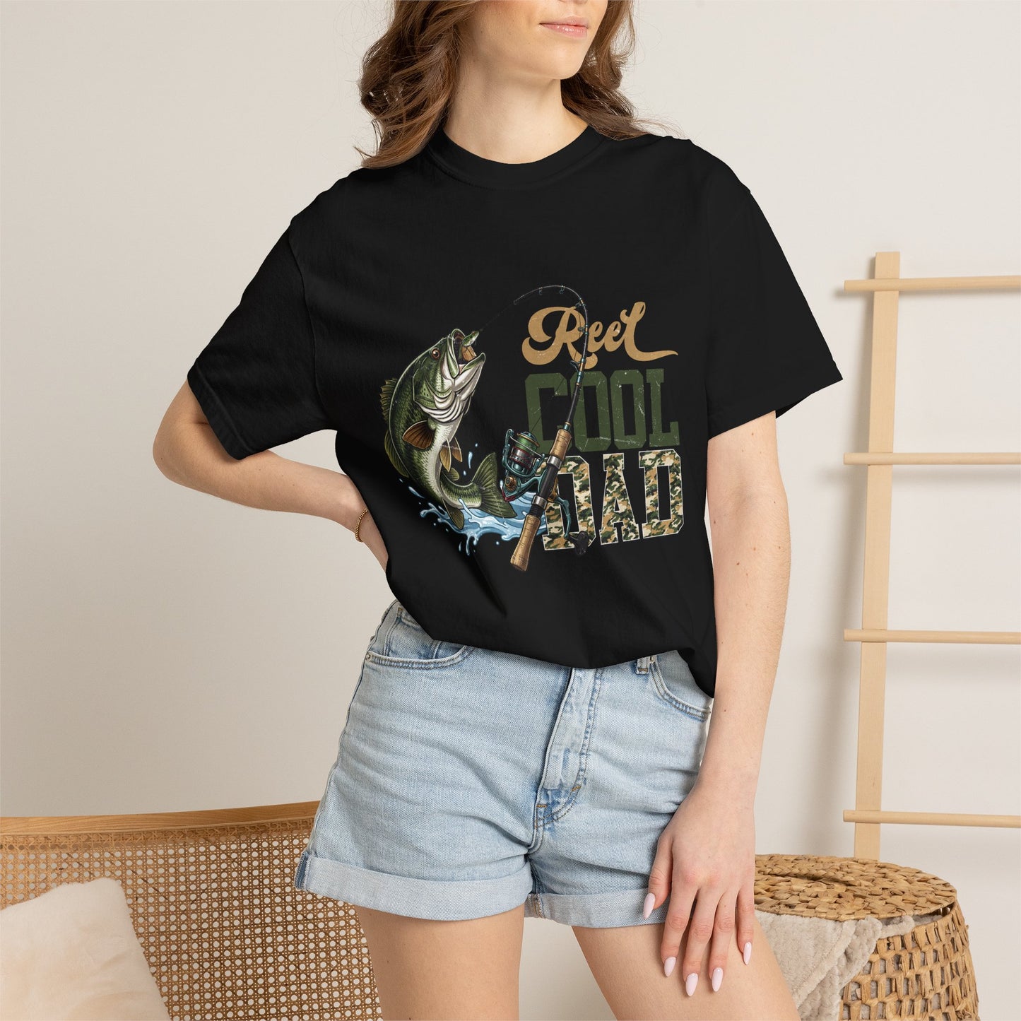 Reel Cool Dad Fishing T-Shirt — Bass Angler Gift for Fathers Day