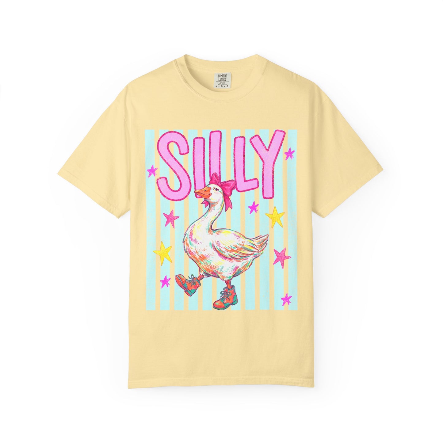 Silly Goose T-Shirt – Cute Retro Duck in Rain Boots Graphic Tee