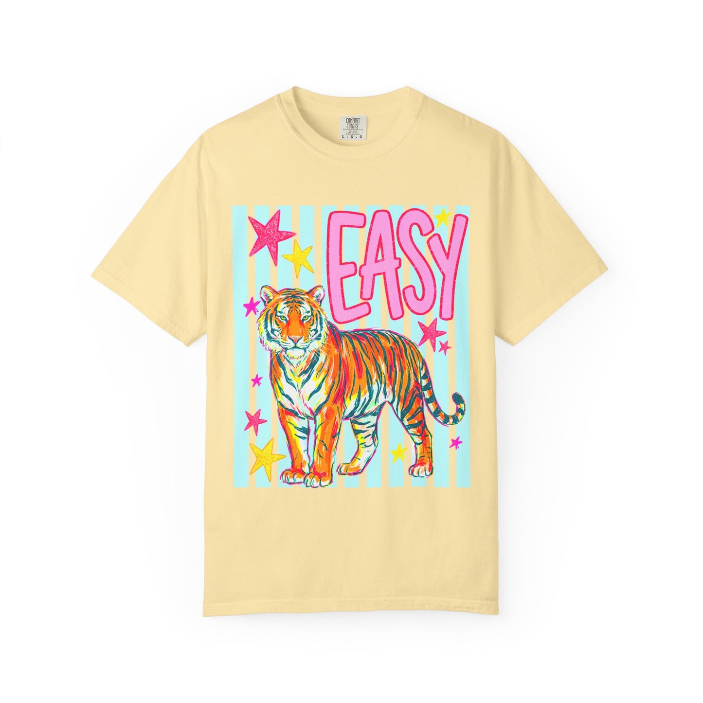 Easy Tiger T‑Shirt — Colorful Retro Tiger Graphic Tee