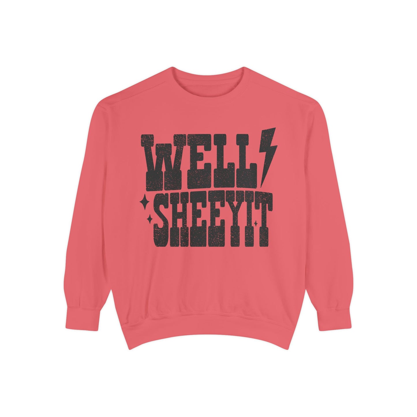 Well Sheeyit Sweatshirt — Retro Distressed Graphic Crewneck