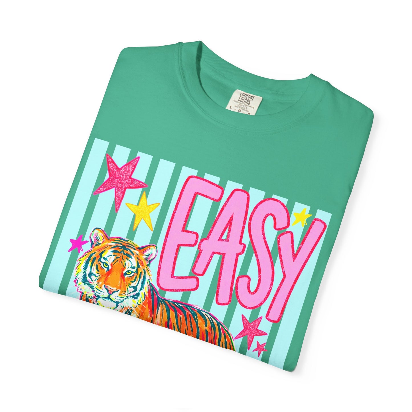 Easy Tiger T‑Shirt — Colorful Retro Tiger Graphic Tee
