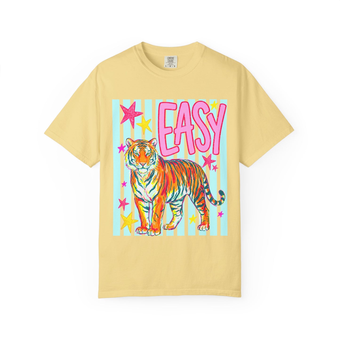 Easy Tiger T‑Shirt — Colorful Retro Tiger Graphic Tee