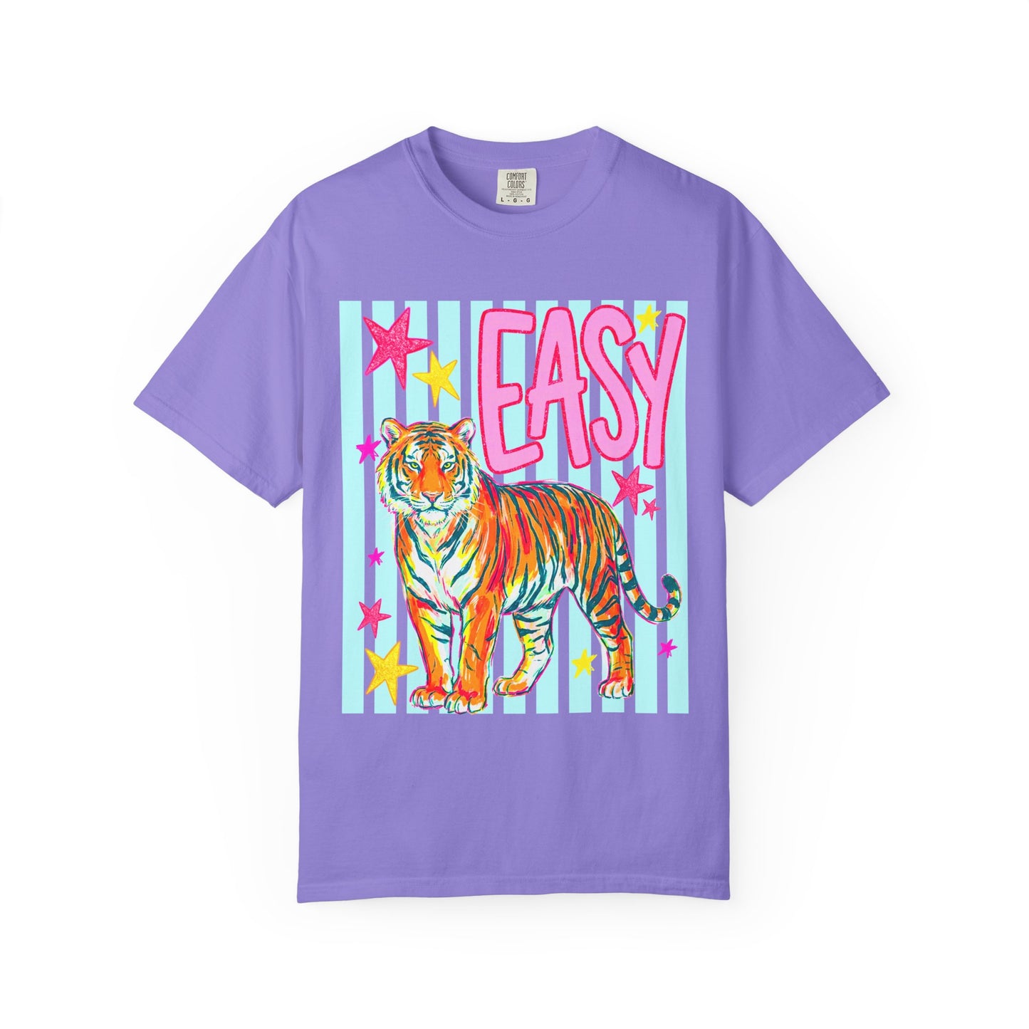 Easy Tiger T‑Shirt — Colorful Retro Tiger Graphic Tee