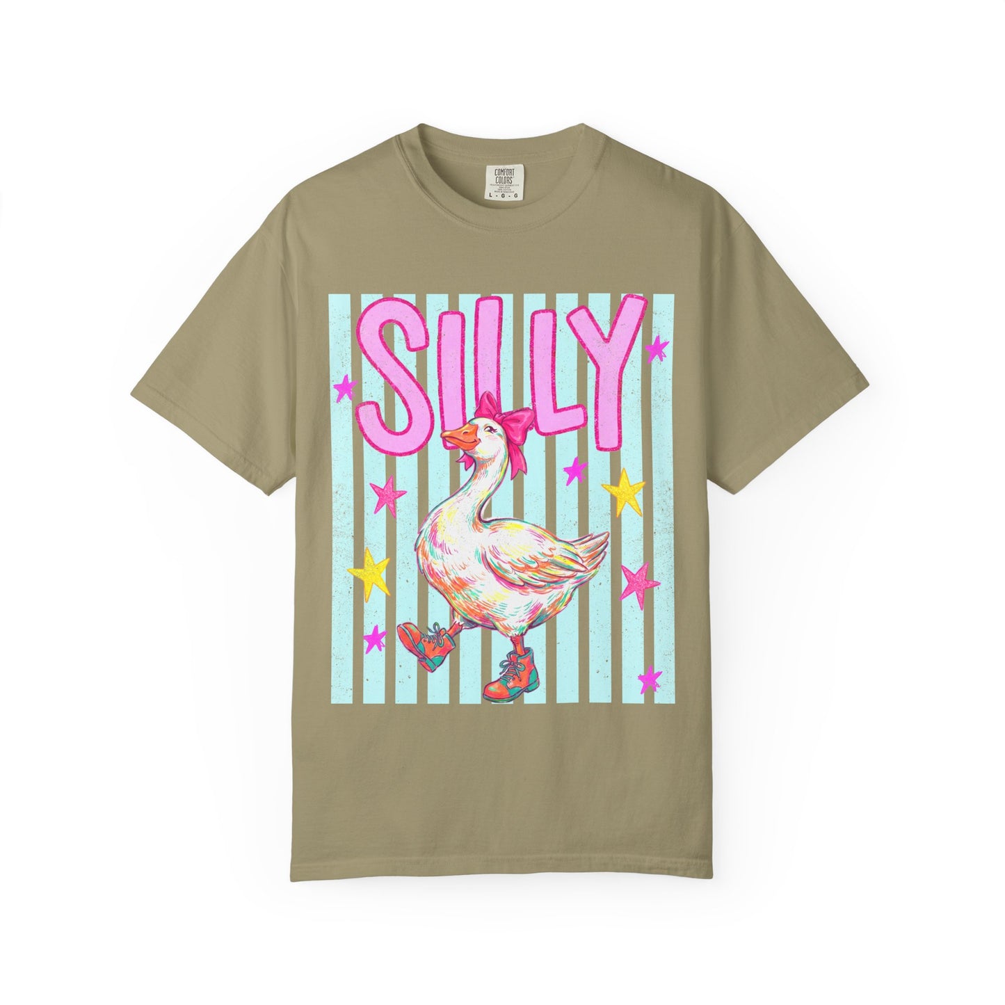 Silly Goose T-Shirt – Cute Retro Duck in Rain Boots Graphic Tee
