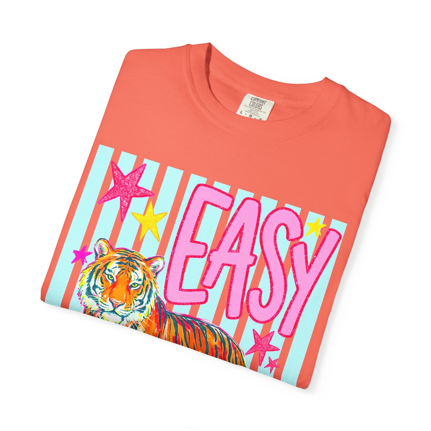 Easy Tiger T‑Shirt — Colorful Retro Tiger Graphic Tee