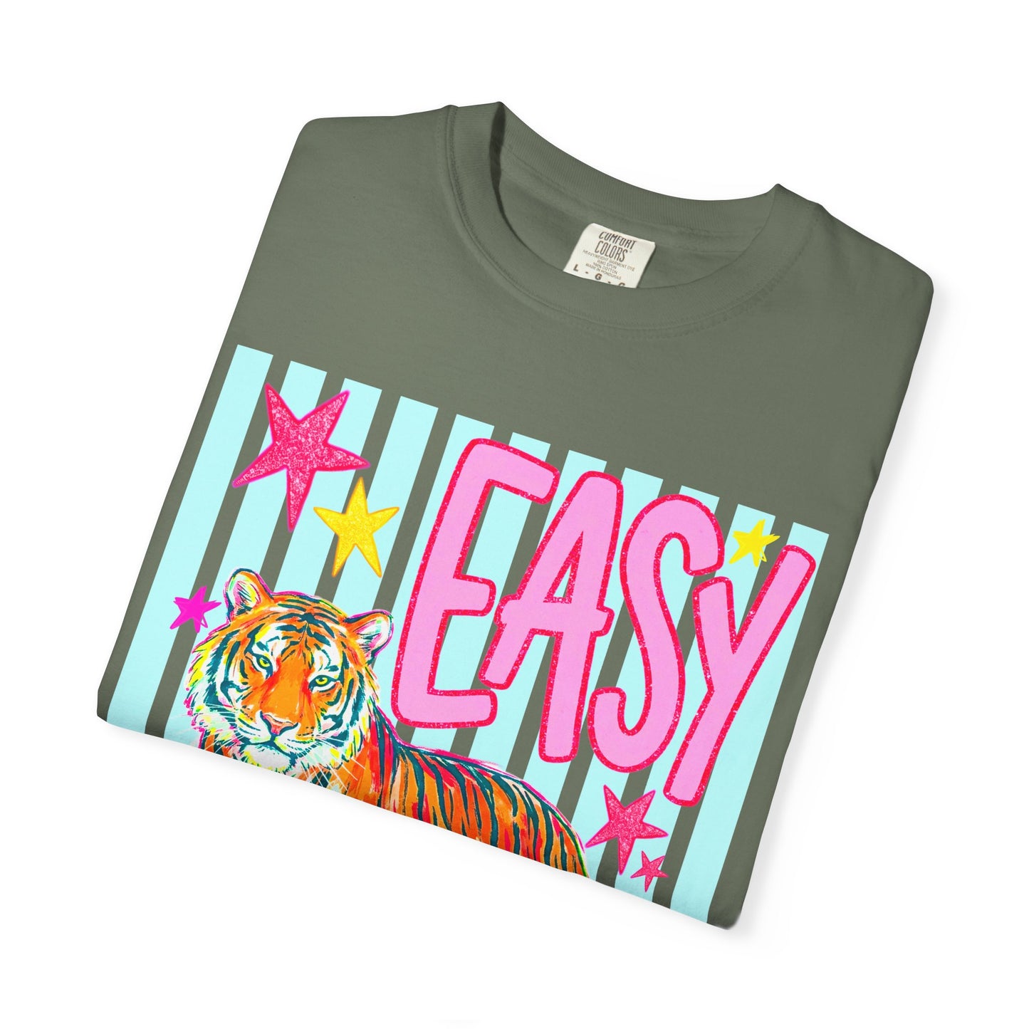 Easy Tiger T‑Shirt — Colorful Retro Tiger Graphic Tee