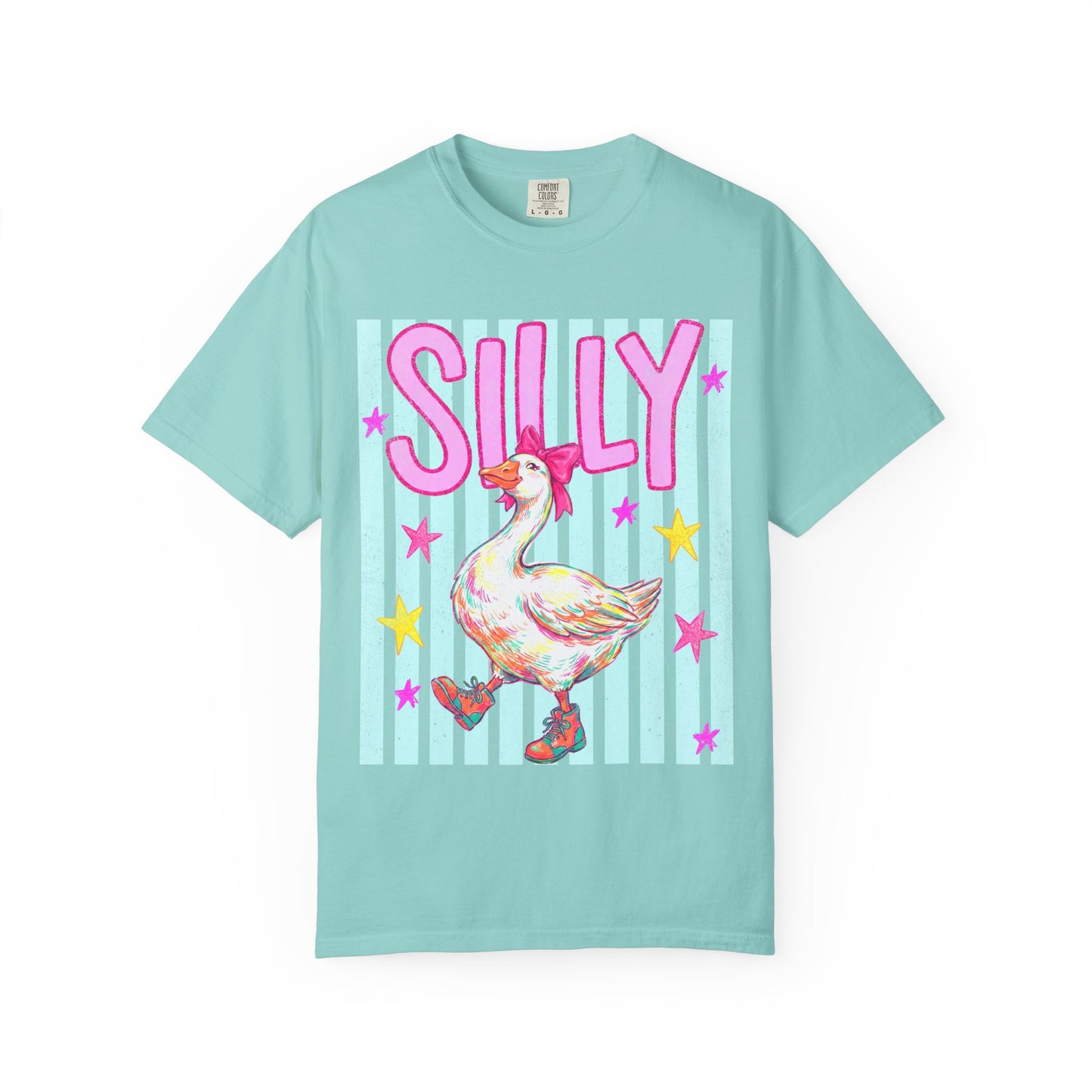 Silly Goose T-Shirt – Cute Retro Duck in Rain Boots Graphic Tee