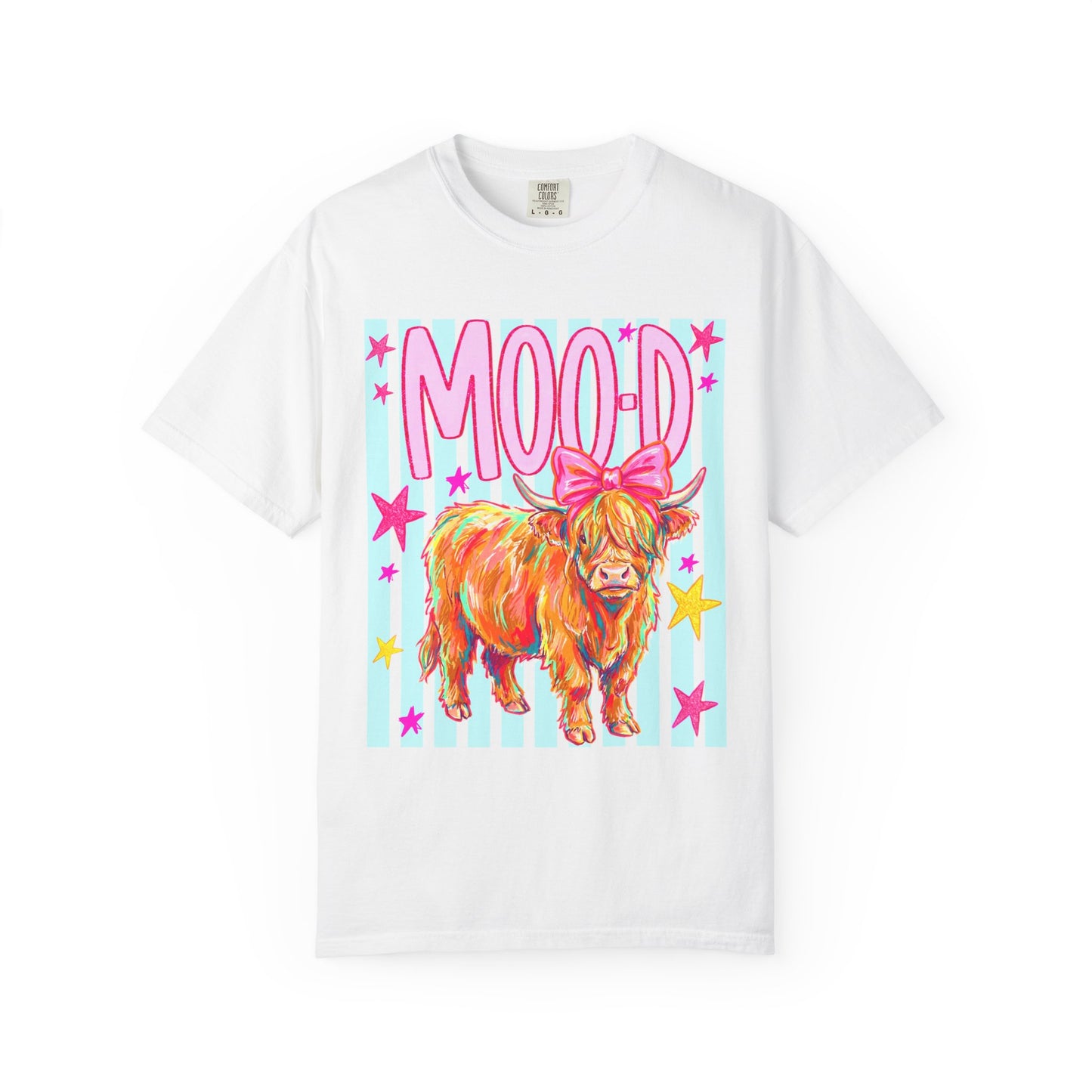 Mood Highland Cow T-Shirt — Colorful Cute Cow Graphic Tee