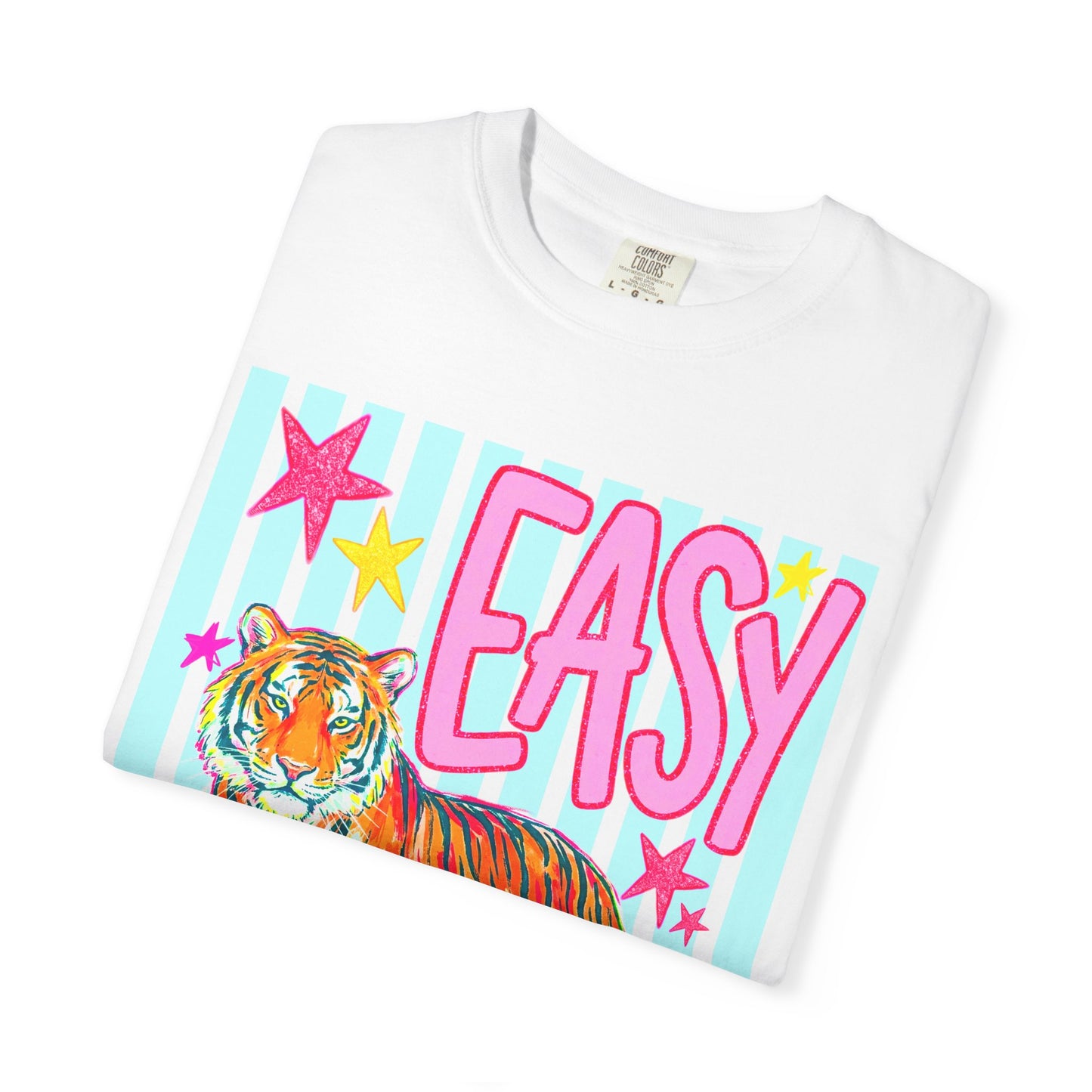 Easy Tiger T‑Shirt — Colorful Retro Tiger Graphic Tee