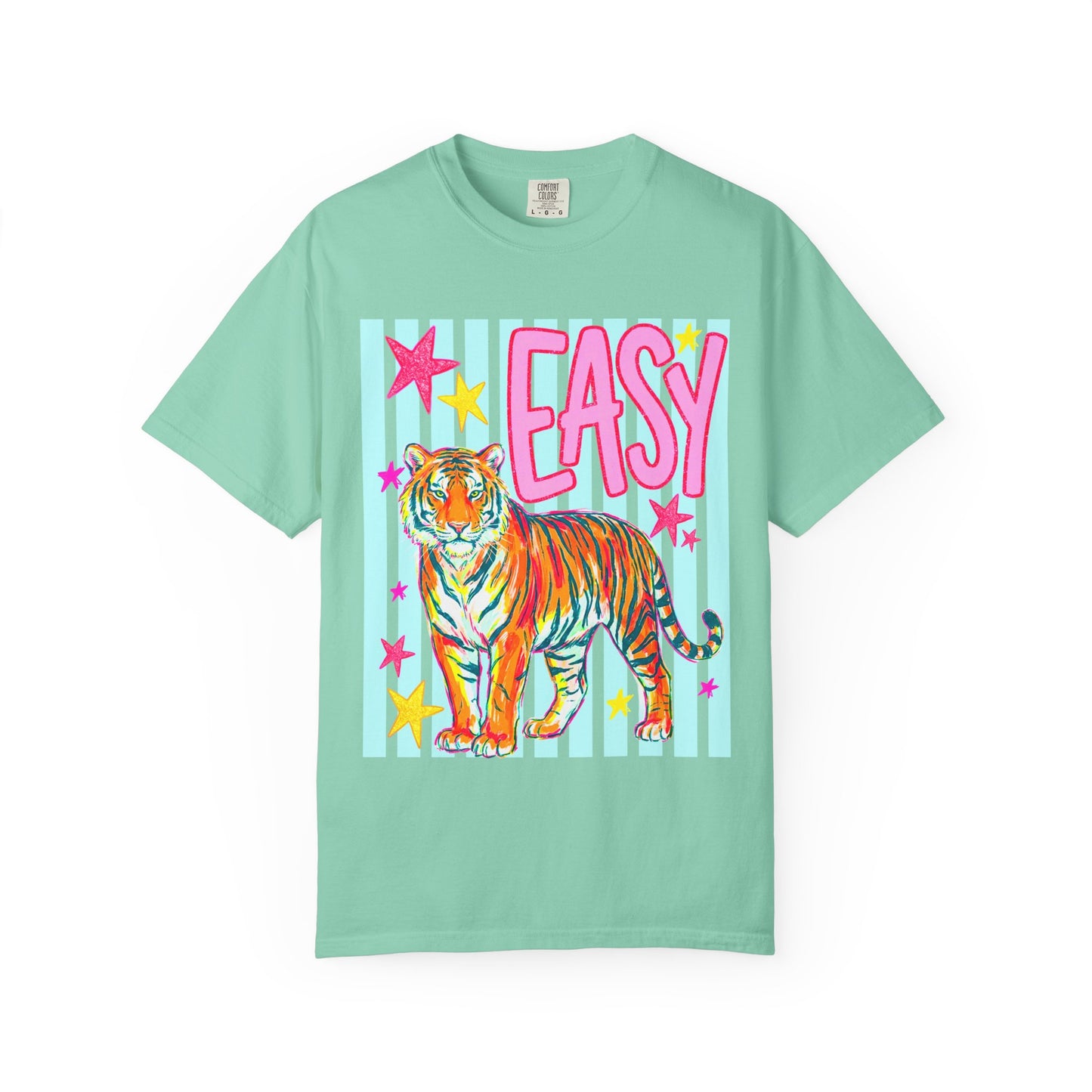 Easy Tiger T‑Shirt — Colorful Retro Tiger Graphic Tee