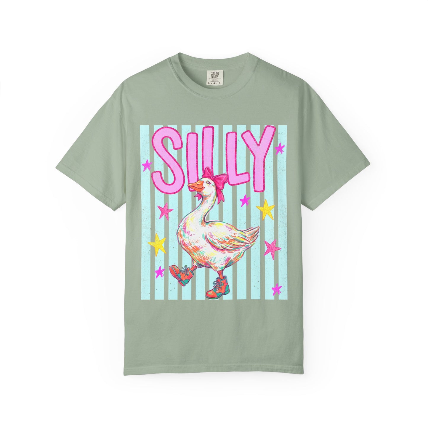 Silly Goose T-Shirt – Cute Retro Duck in Rain Boots Graphic Tee