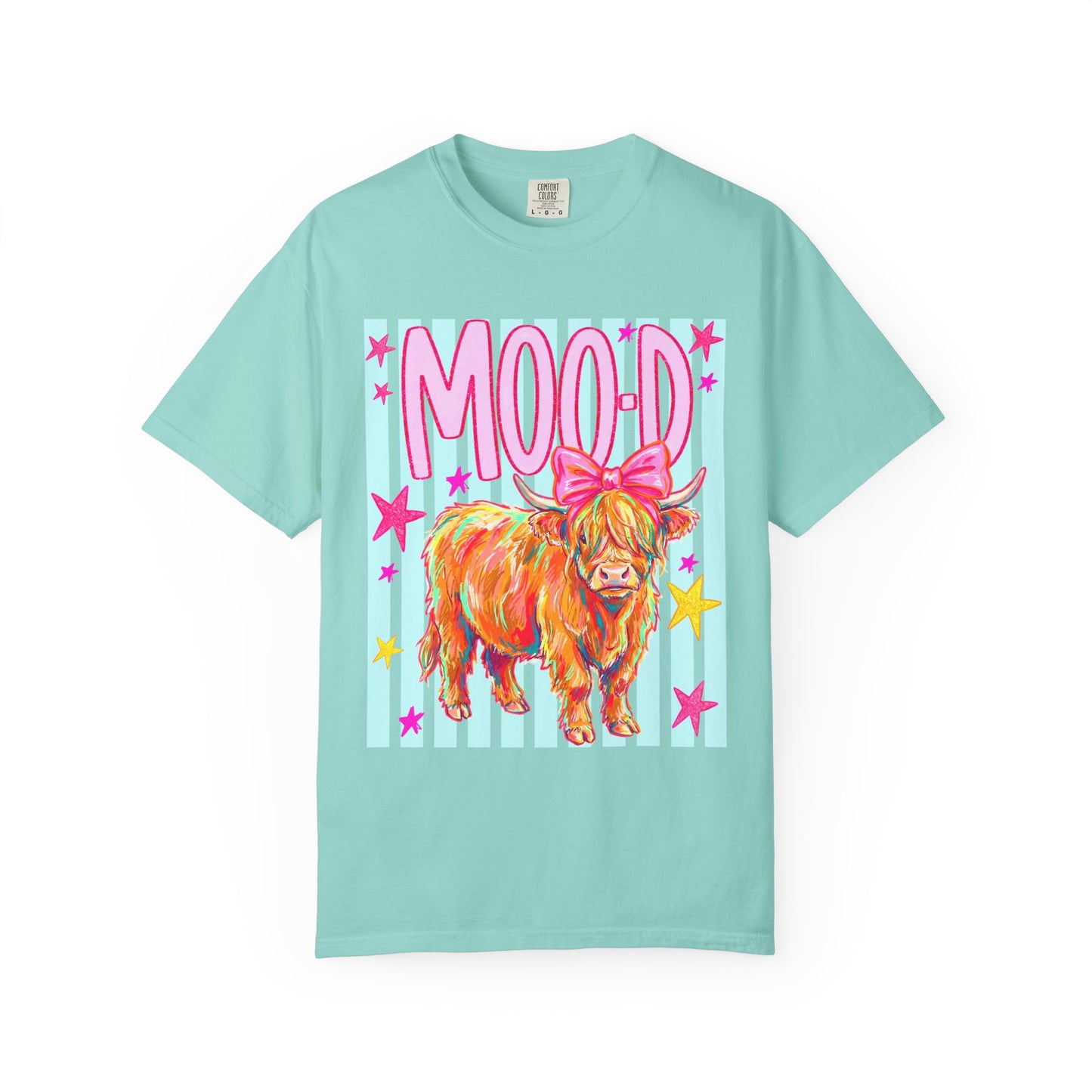 Mood Highland Cow T-Shirt — Colorful Cute Cow Graphic Tee