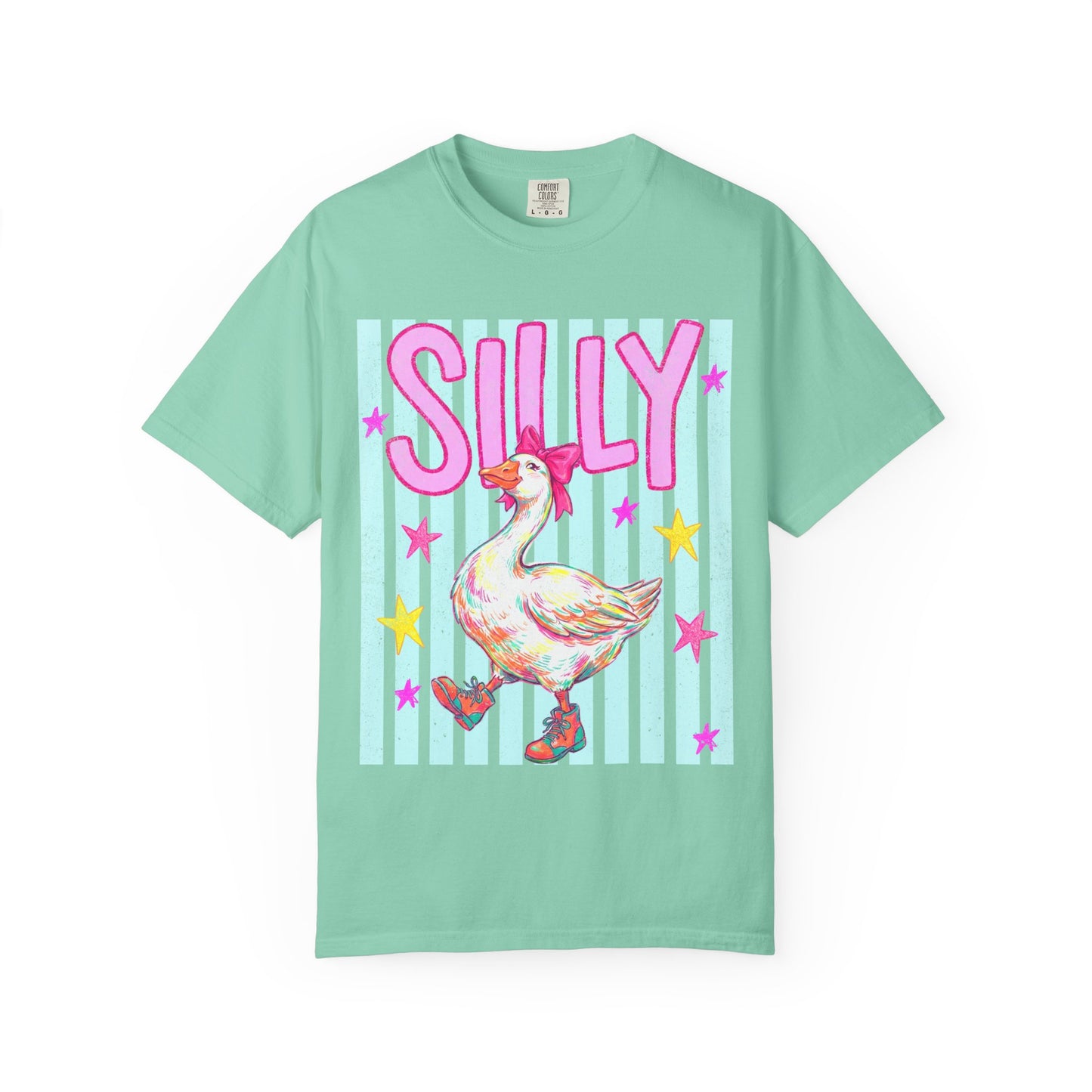 Silly Goose T-Shirt – Cute Retro Duck in Rain Boots Graphic Tee