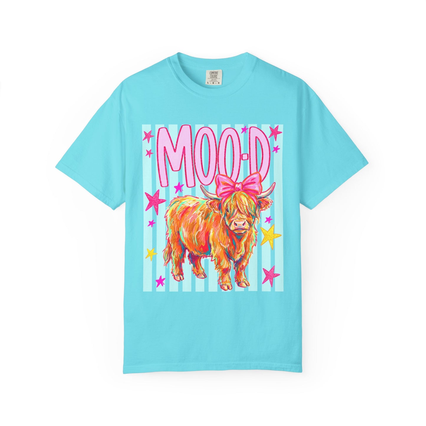 Mood Highland Cow T-Shirt — Colorful Cute Cow Graphic Tee