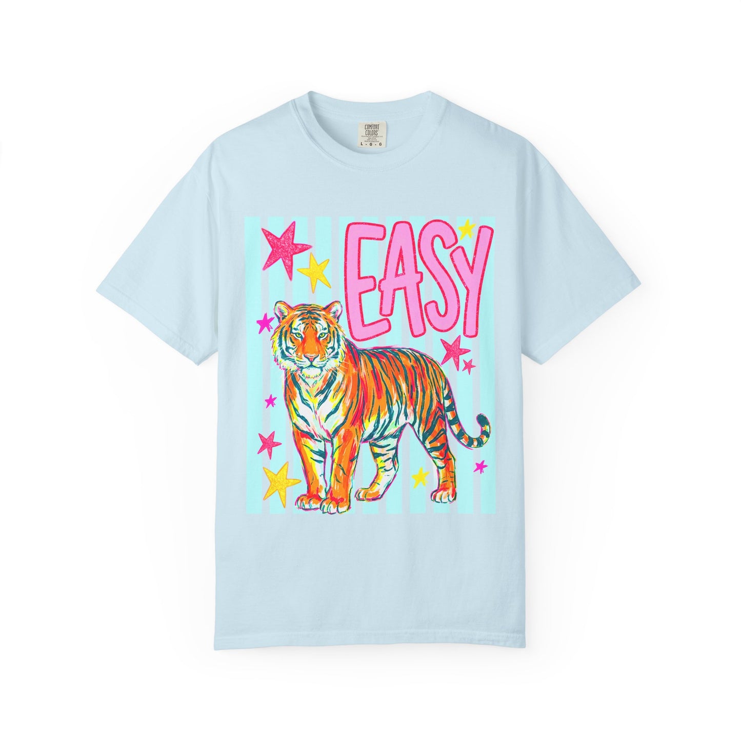 Easy Tiger T‑Shirt — Colorful Retro Tiger Graphic Tee