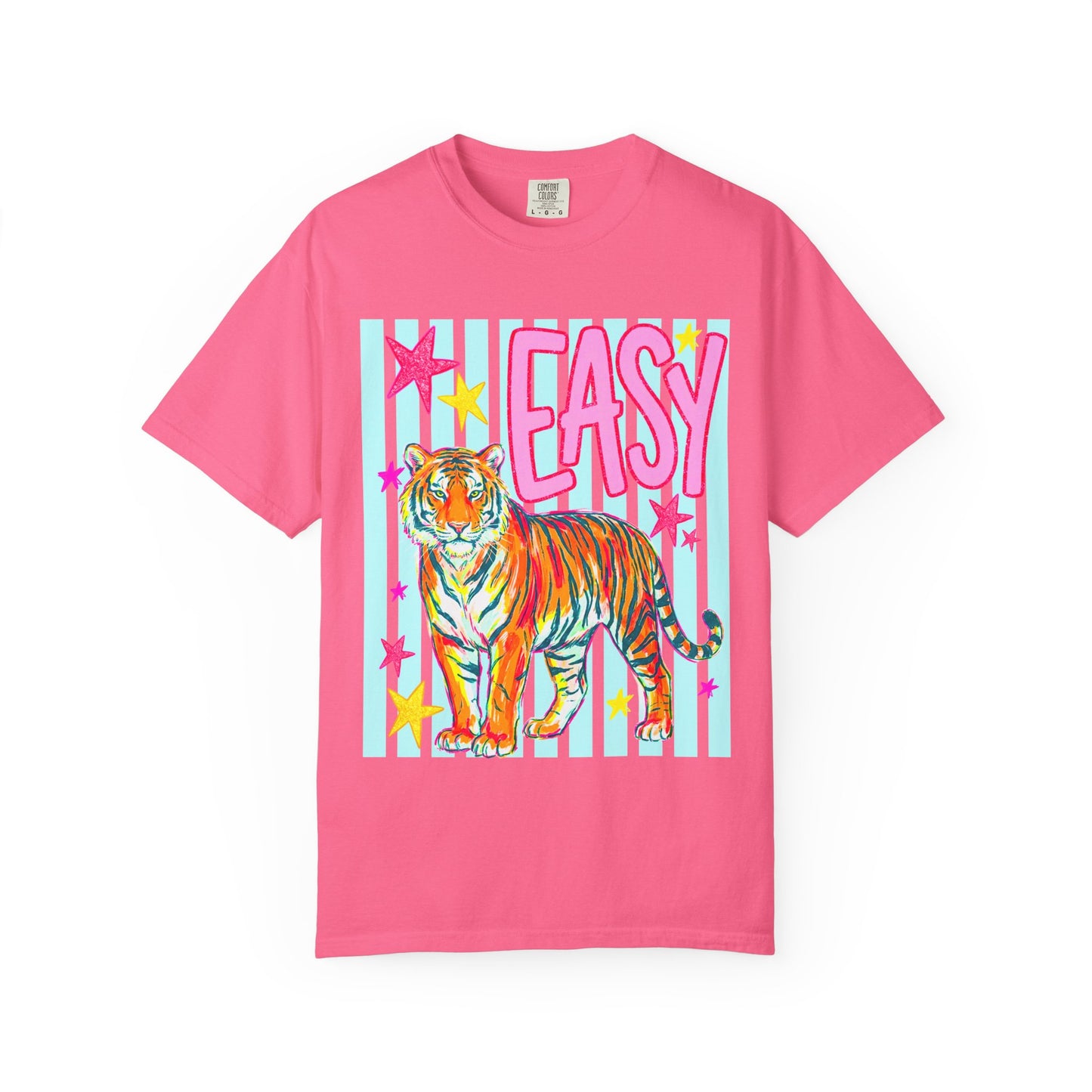 Easy Tiger T‑Shirt — Colorful Retro Tiger Graphic Tee