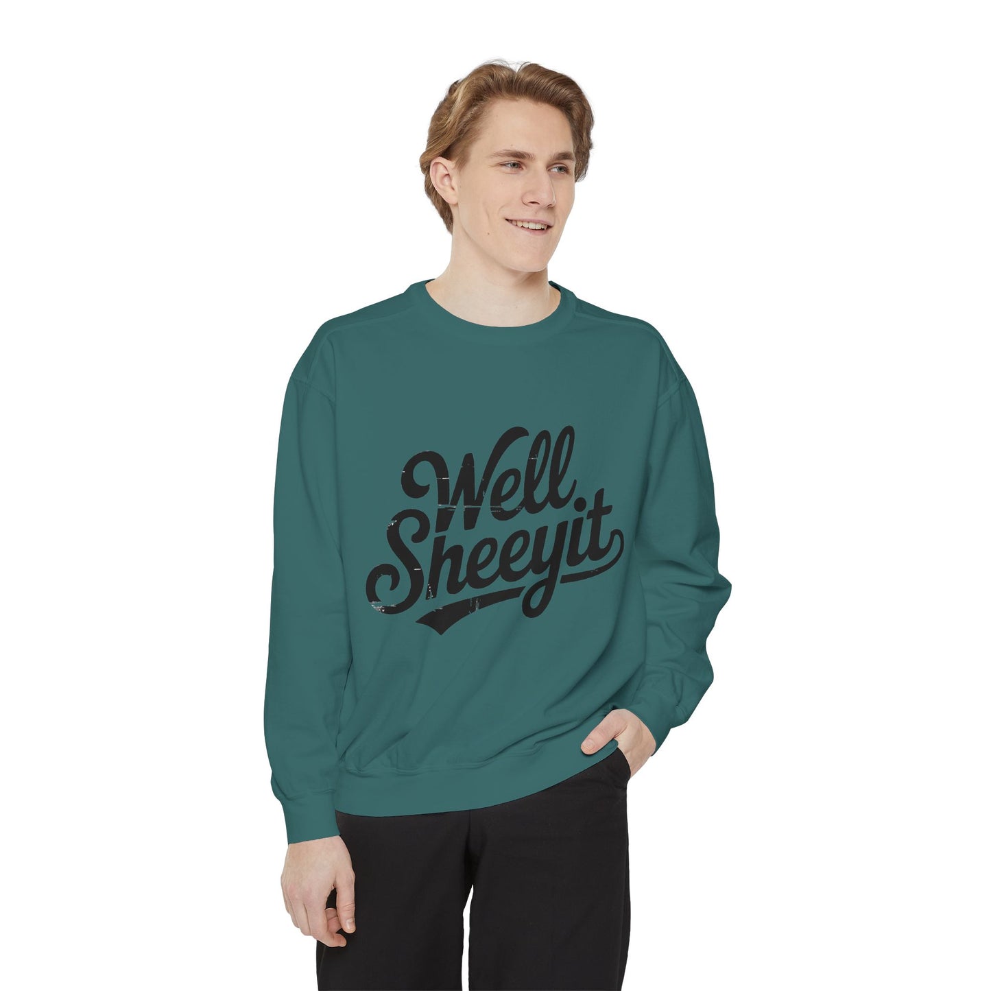 Well Sheeyit Sweatshirt — Funny Script Graphic Crewneck