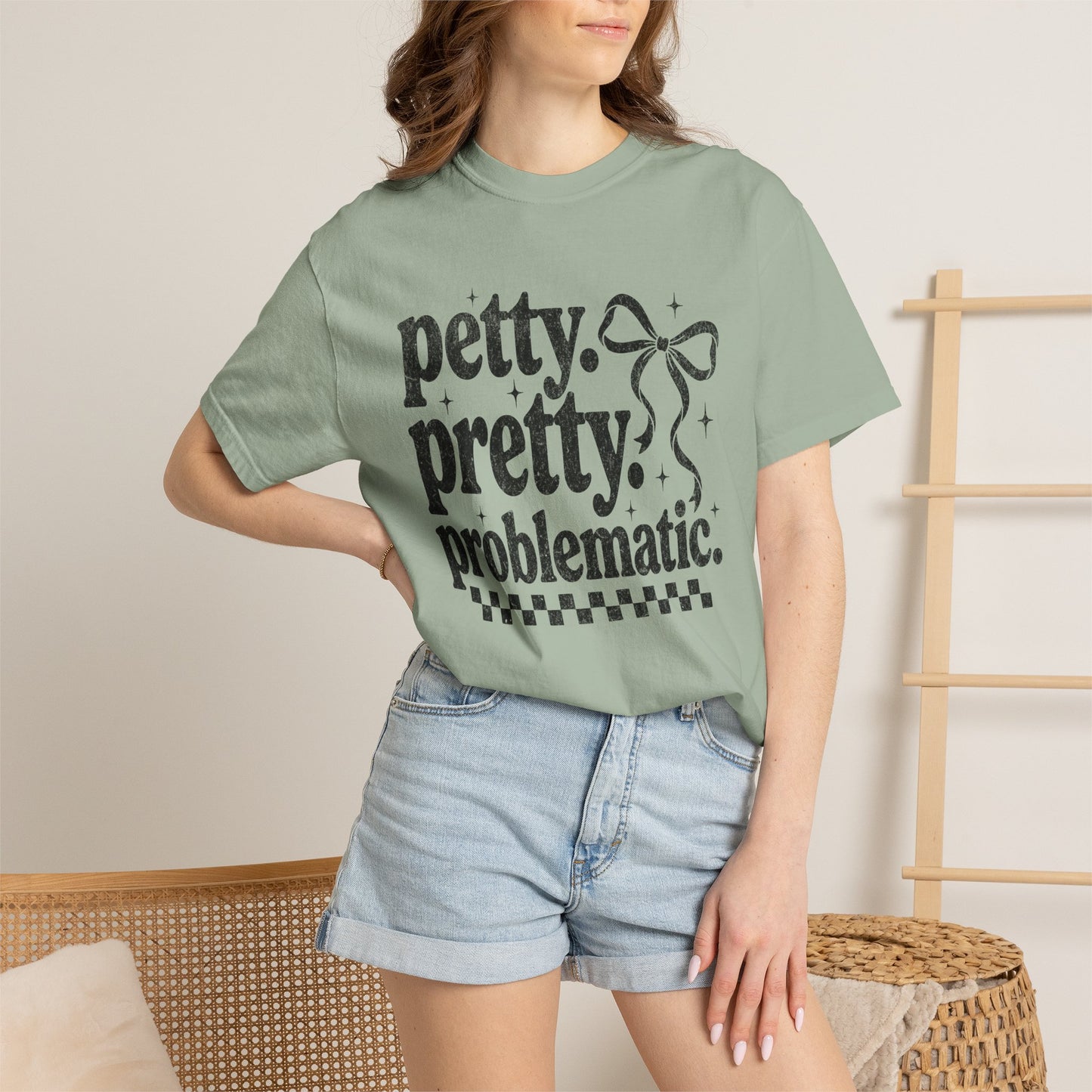 Petty Pretty Problematic T-Shirt — Funny Retro Feminine Graphic Tee