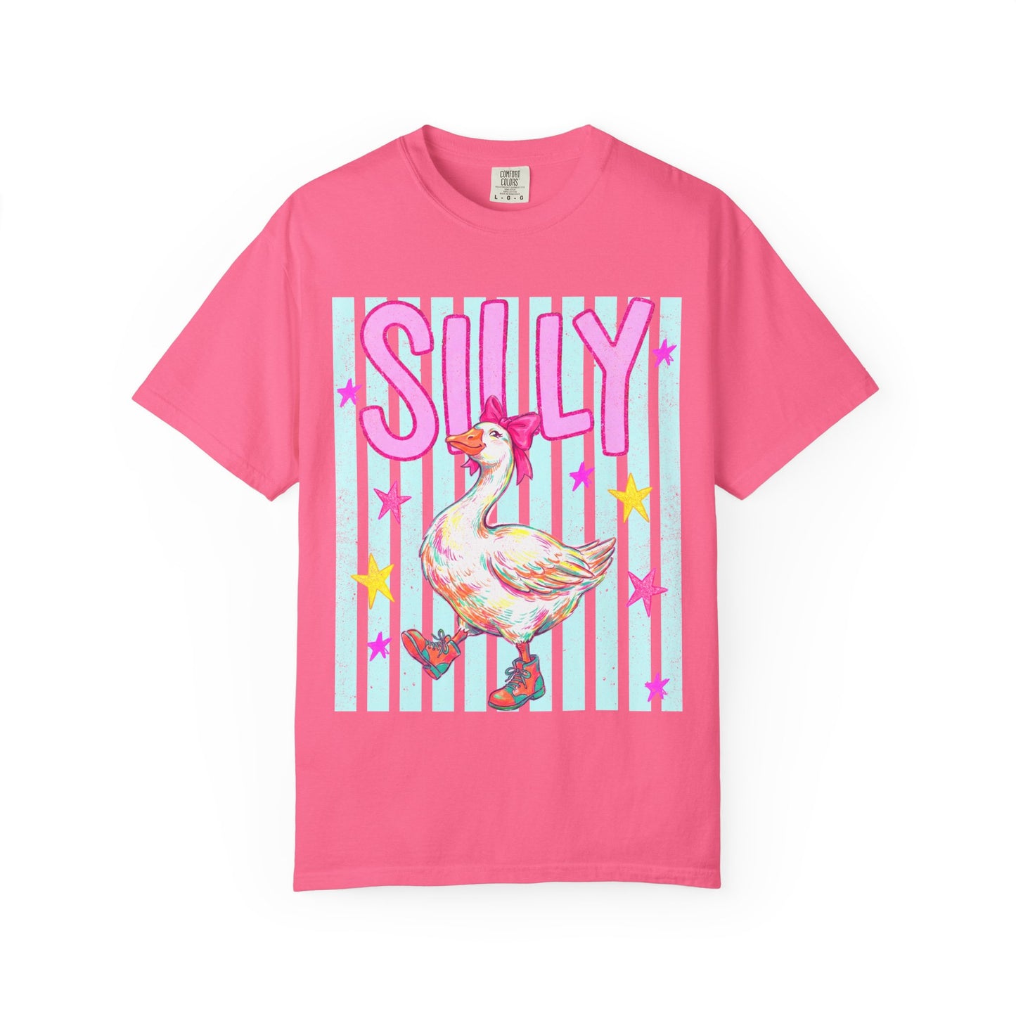 Silly Goose T-Shirt – Cute Retro Duck in Rain Boots Graphic Tee