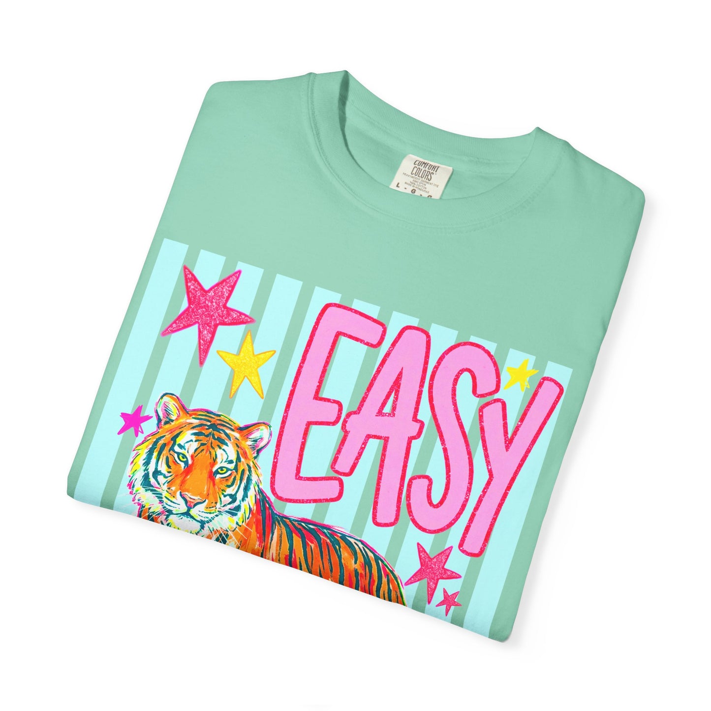 Easy Tiger T‑Shirt — Colorful Retro Tiger Graphic Tee