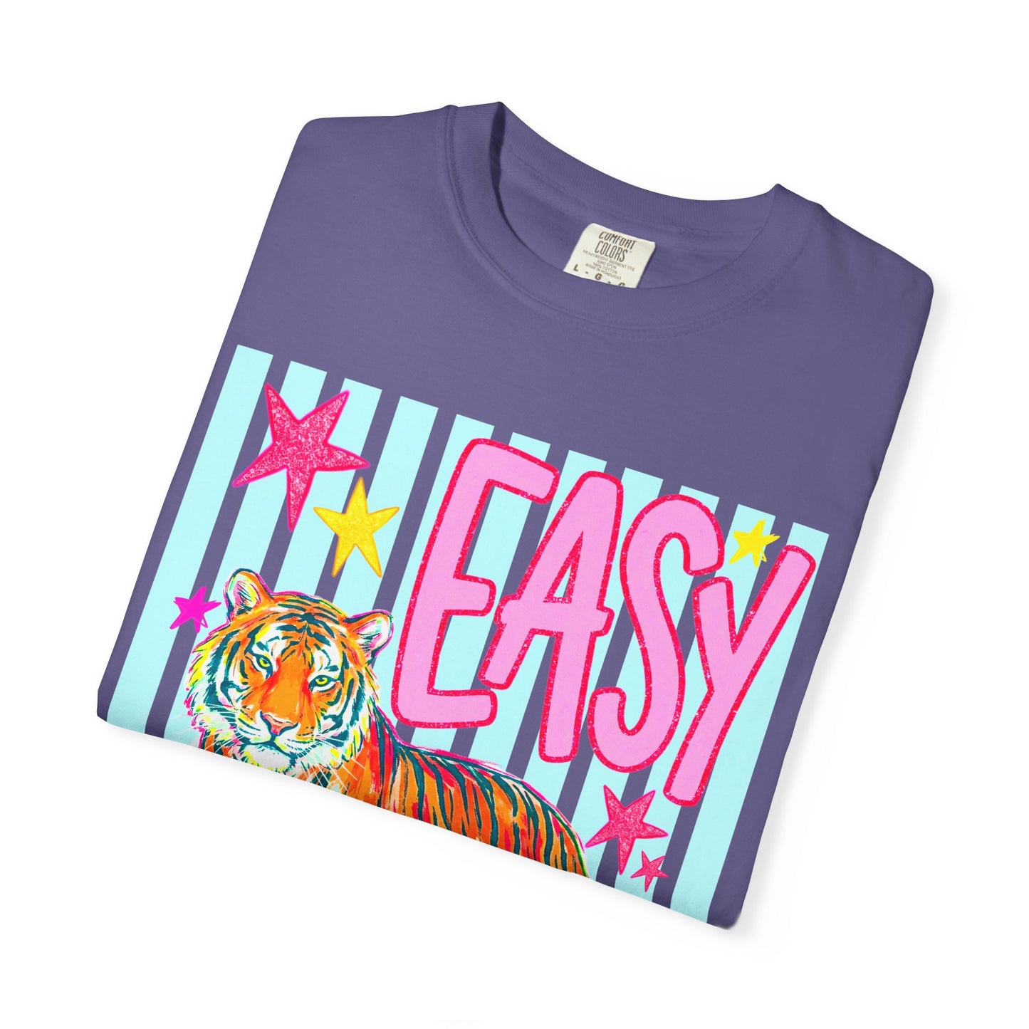 Easy Tiger T‑Shirt — Colorful Retro Tiger Graphic Tee