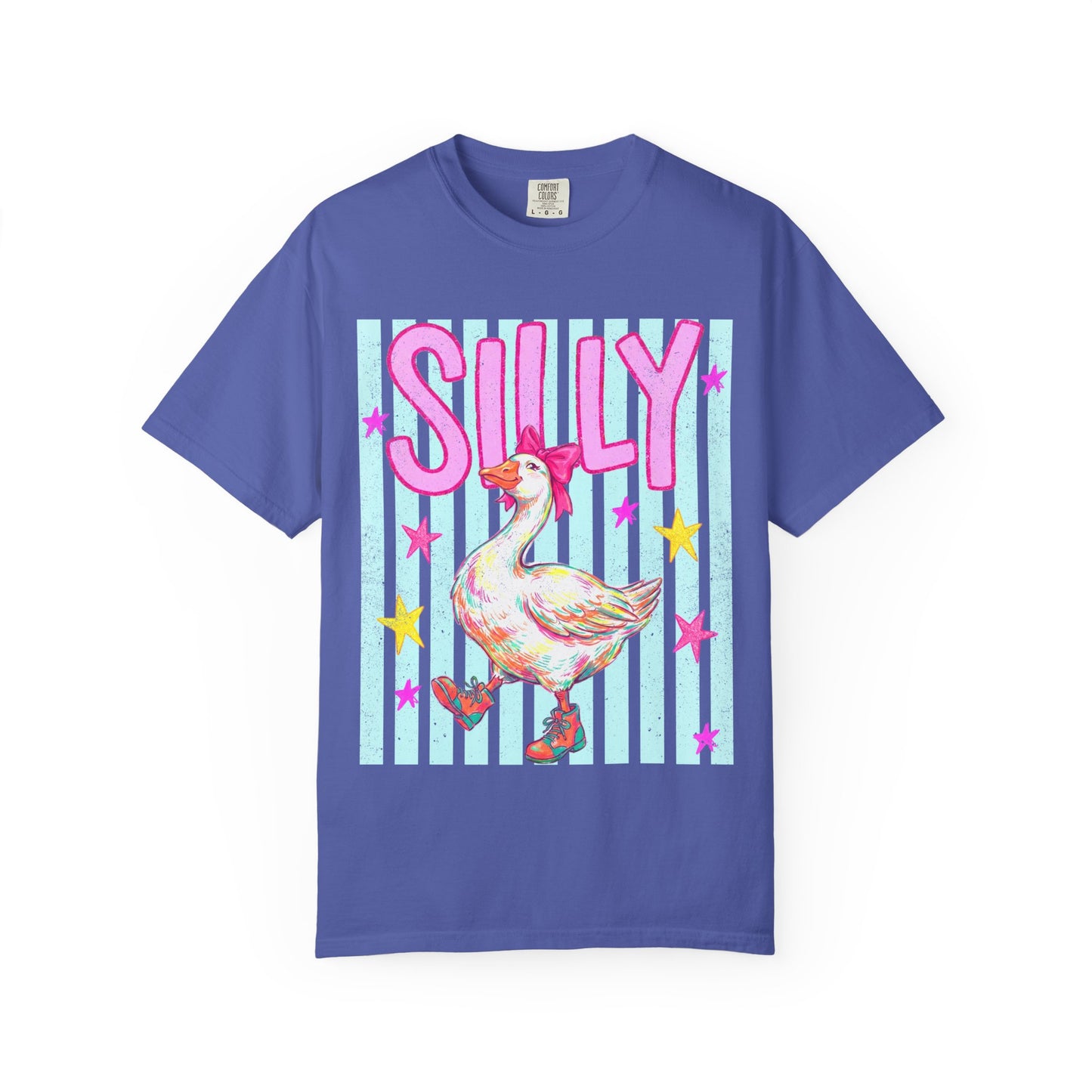 Silly Goose T-Shirt – Cute Retro Duck in Rain Boots Graphic Tee