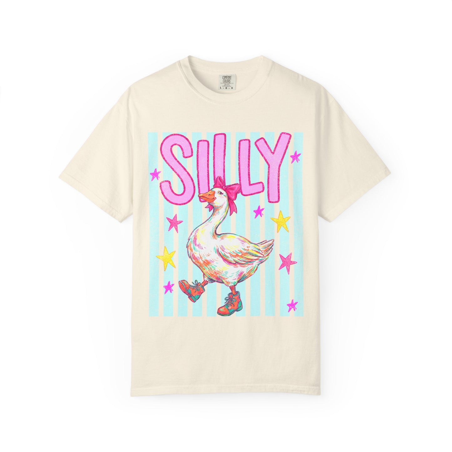 Silly Goose T-Shirt – Cute Retro Duck in Rain Boots Graphic Tee