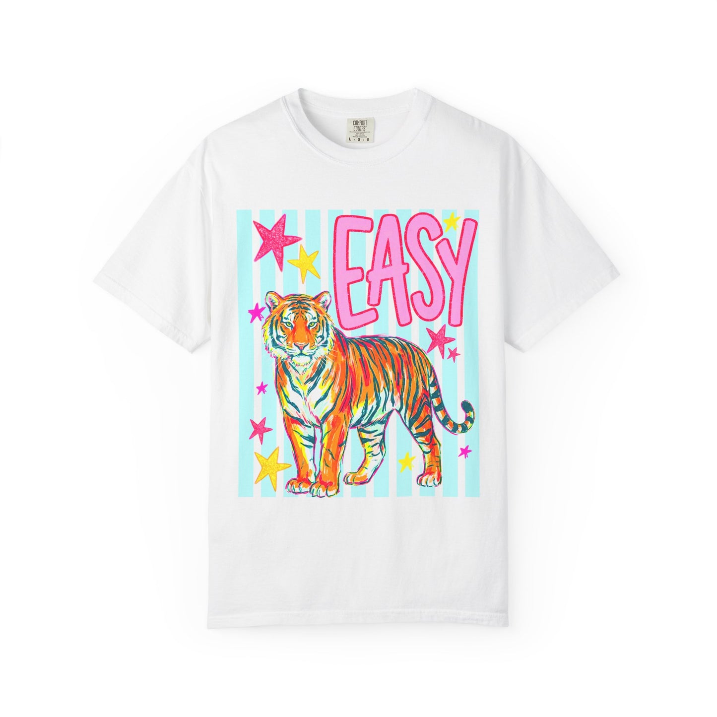 Easy Tiger T‑Shirt — Colorful Retro Tiger Graphic Tee
