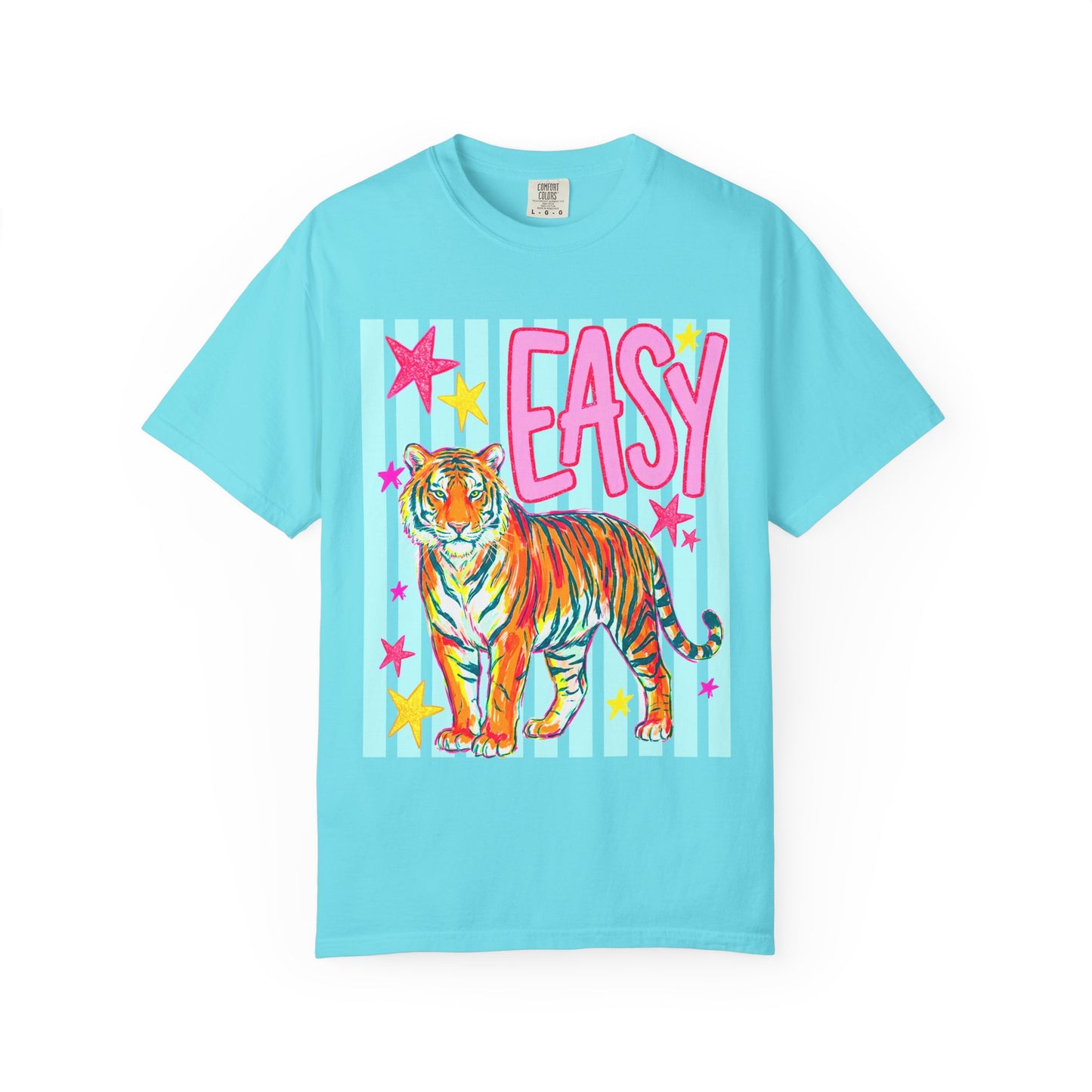 Easy Tiger T‑Shirt — Colorful Retro Tiger Graphic Tee