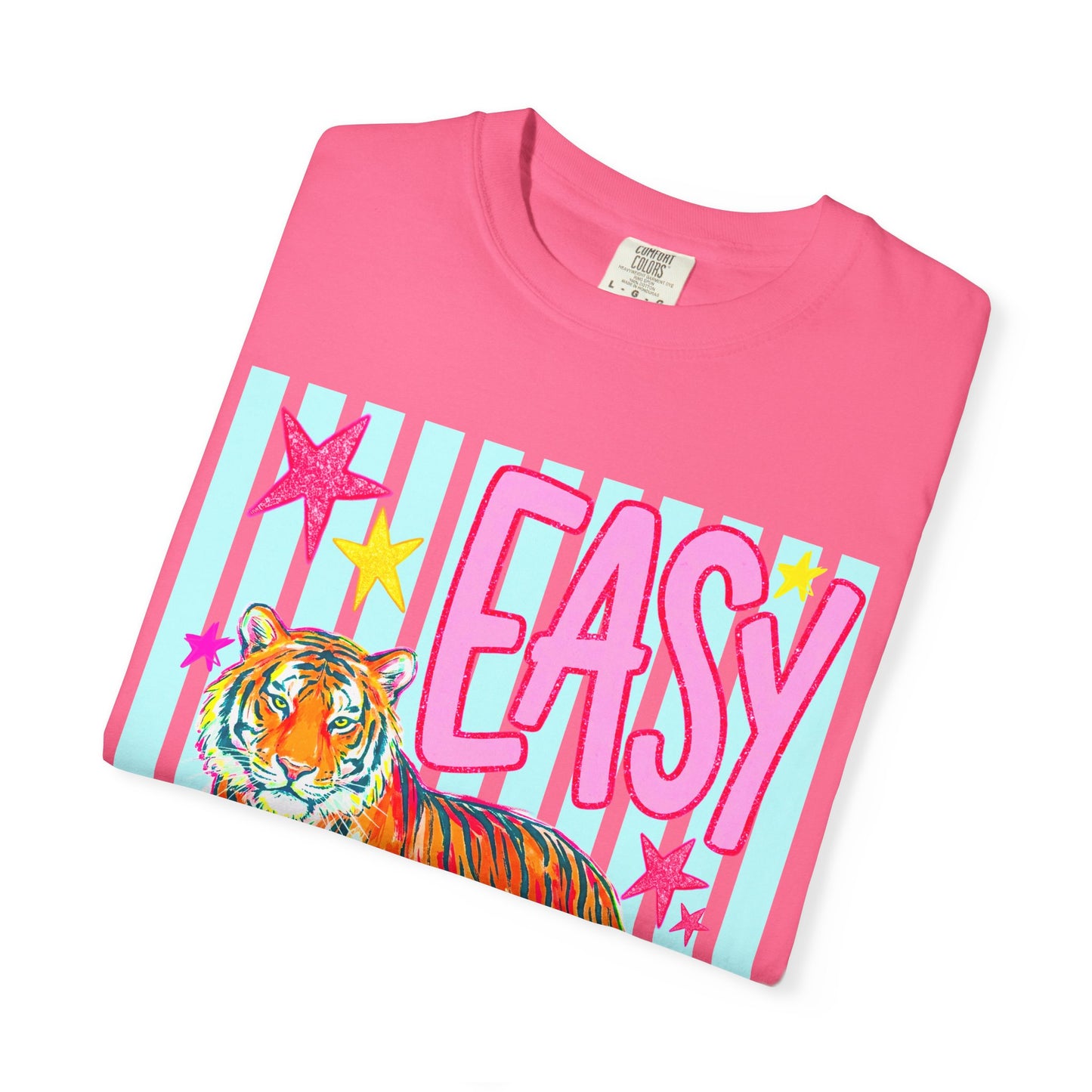 Easy Tiger T‑Shirt — Colorful Retro Tiger Graphic Tee