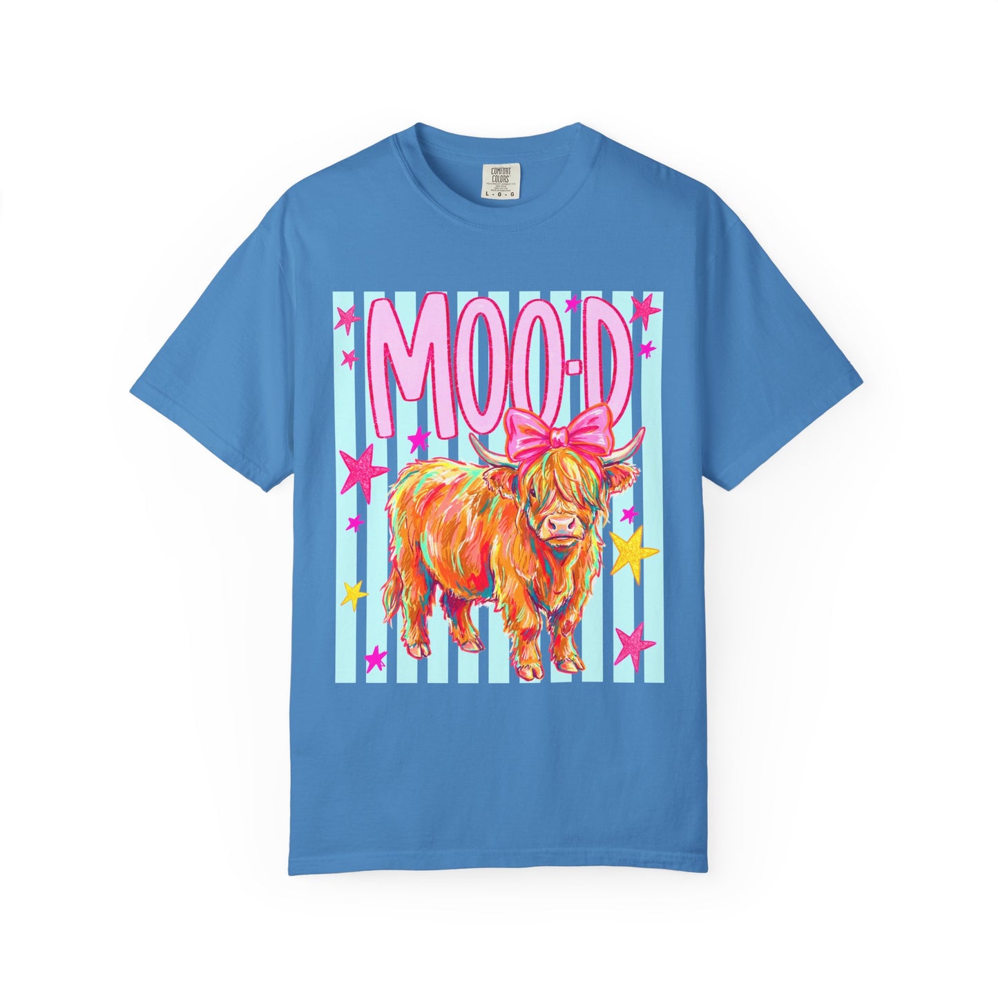 Mood Highland Cow T-Shirt — Colorful Cute Cow Graphic Tee
