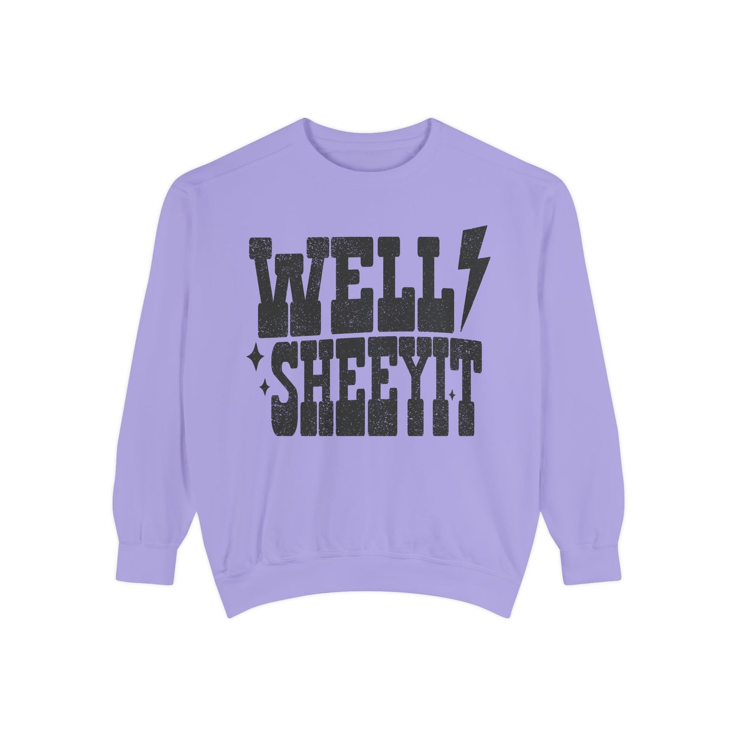 Well Sheeyit Sweatshirt — Retro Distressed Graphic Crewneck