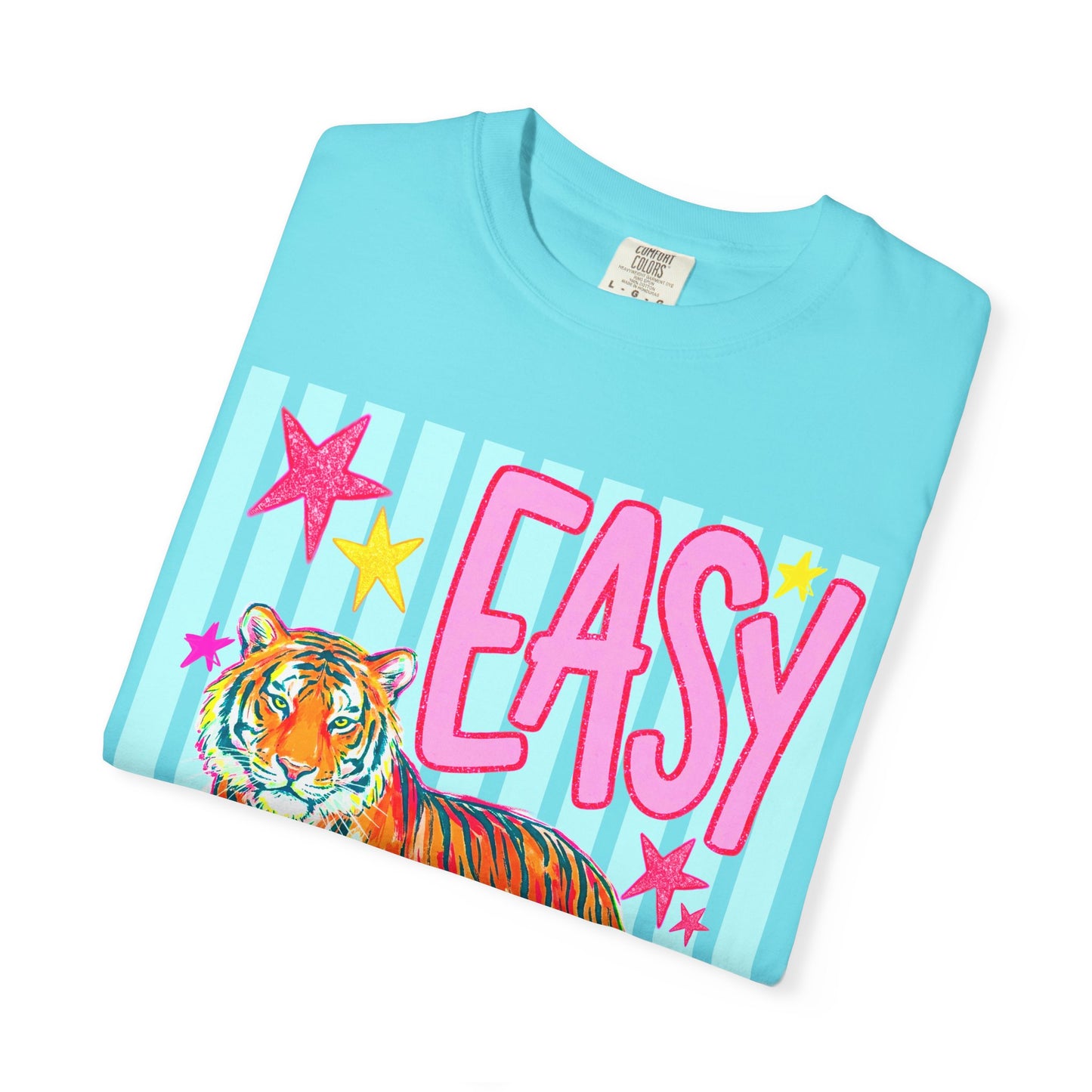 Easy Tiger T‑Shirt — Colorful Retro Tiger Graphic Tee