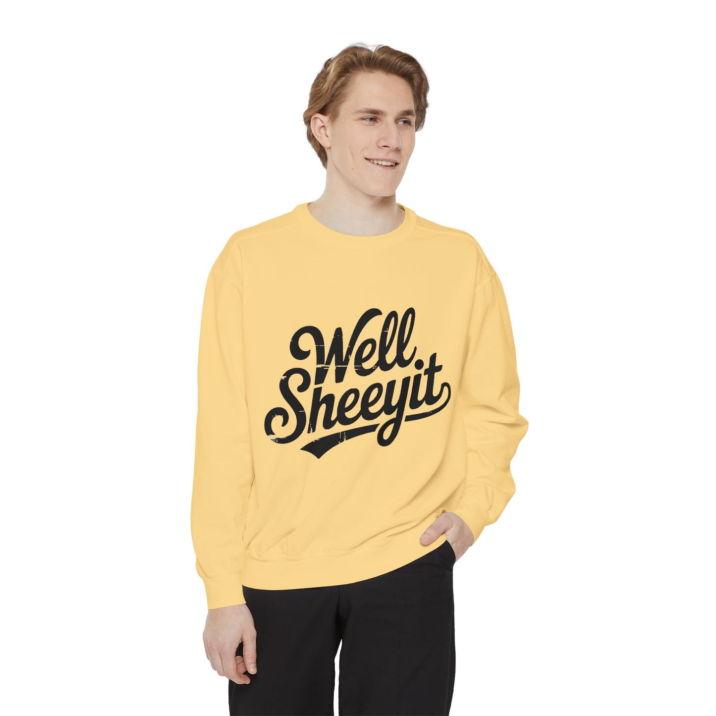 Well Sheeyit Sweatshirt — Funny Script Graphic Crewneck