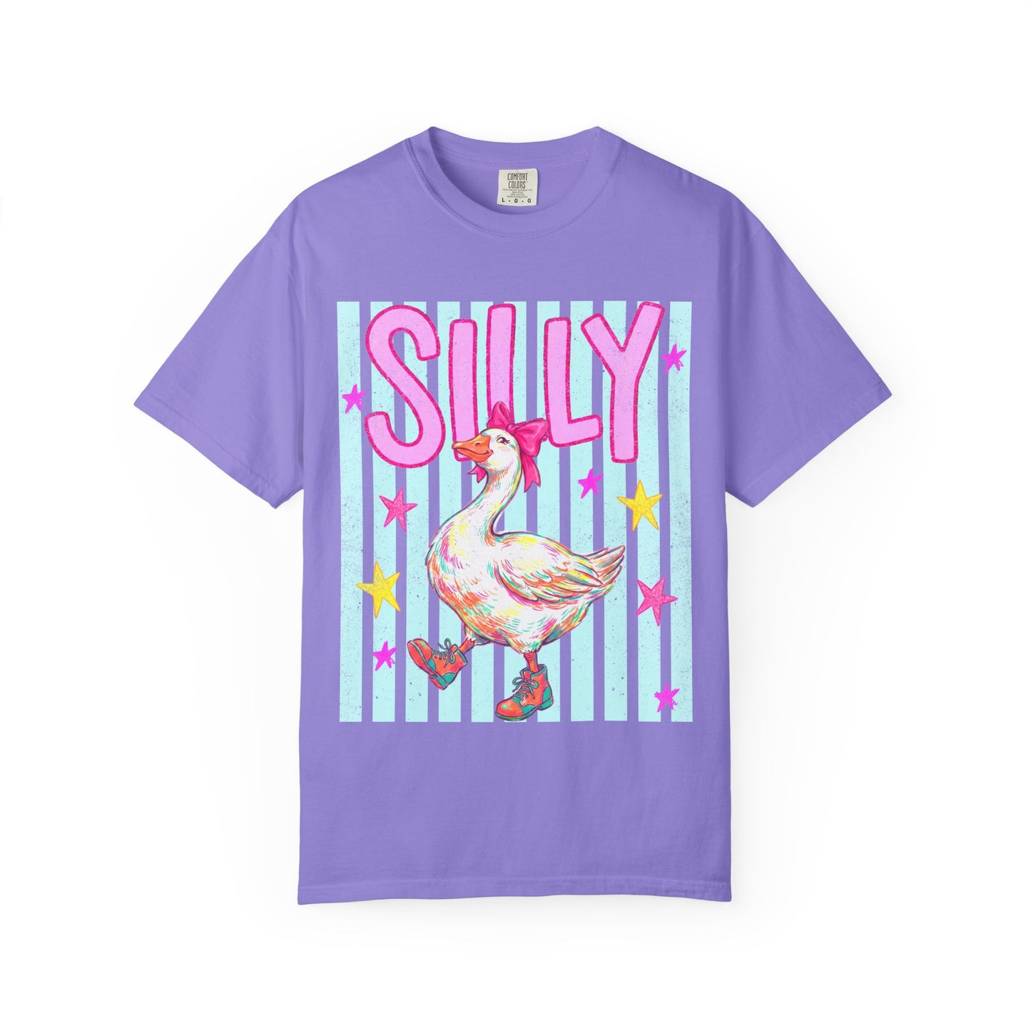 Silly Goose T-Shirt – Cute Retro Duck in Rain Boots Graphic Tee