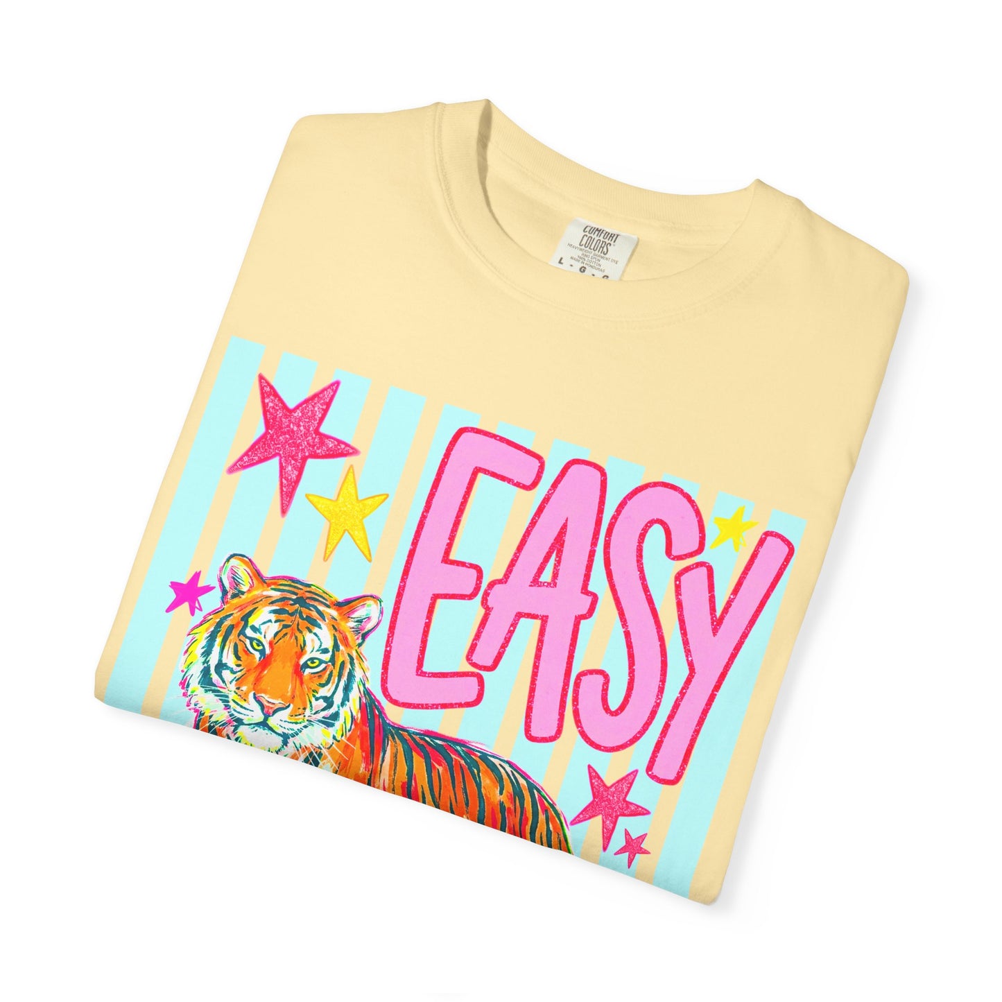 Easy Tiger T‑Shirt — Colorful Retro Tiger Graphic Tee