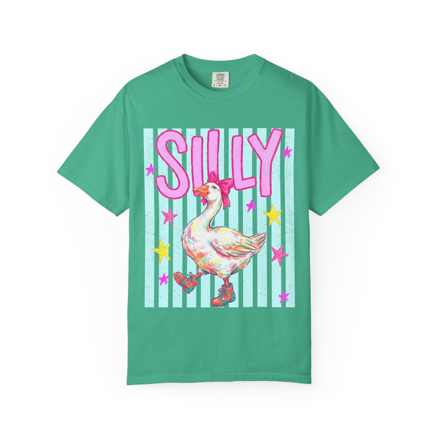 Silly Goose T-Shirt – Cute Retro Duck in Rain Boots Graphic Tee